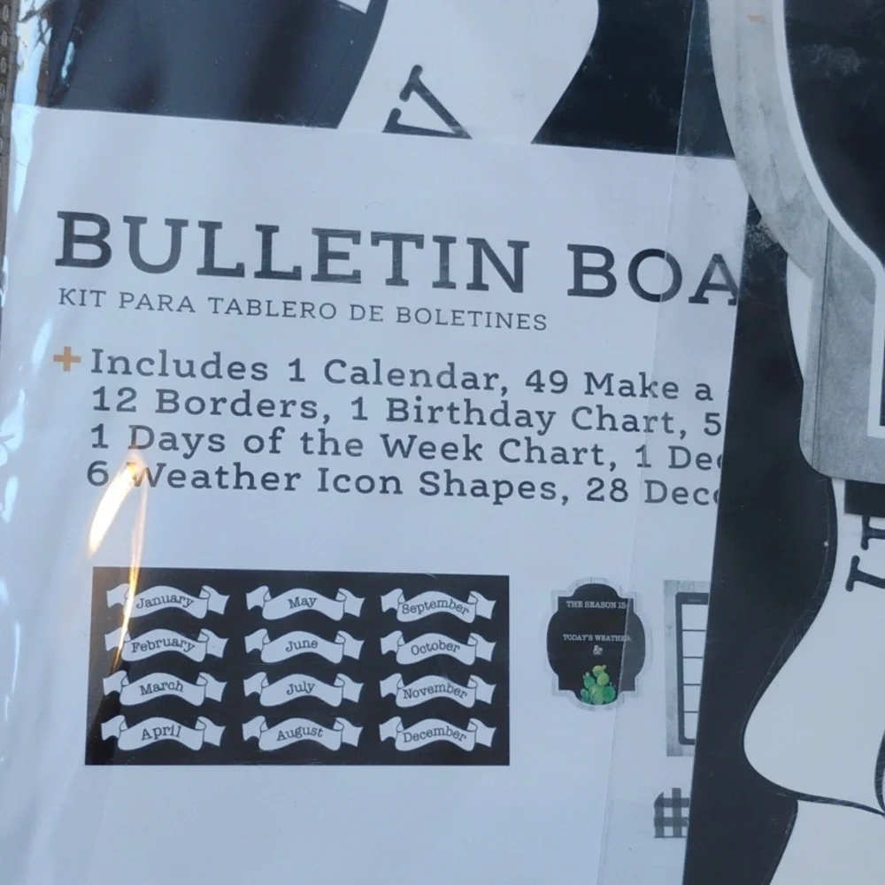 Bulletin Board Educational PEN ➕GEAR CALENDAR KIT 122 PIECES